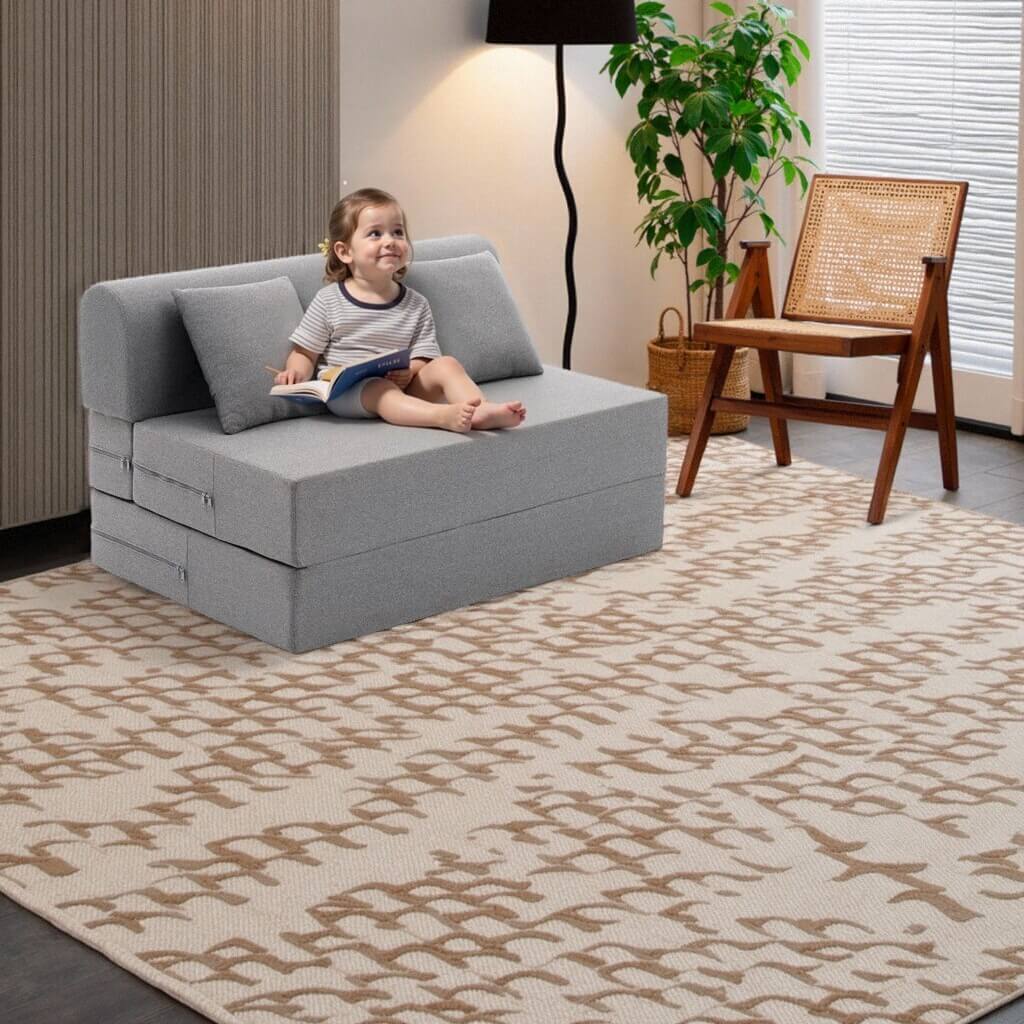 Upholstered Chaise Lounge Indoor for Living Room Bedroom Office Chaise Lounge Sofa