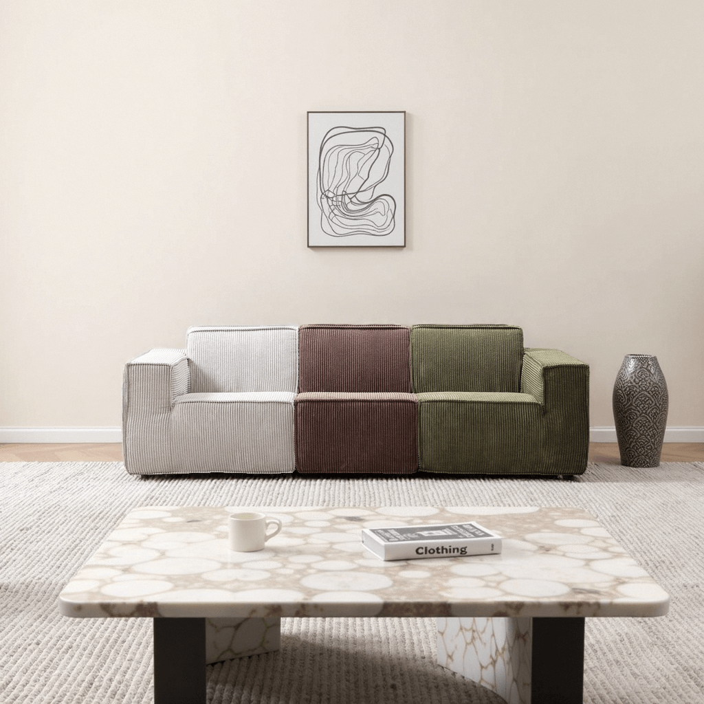 Modular Sectional Sofa 3-Seater Modular Sofa Couch with Deep Seat Memory Foam Cloud Sofa Chair