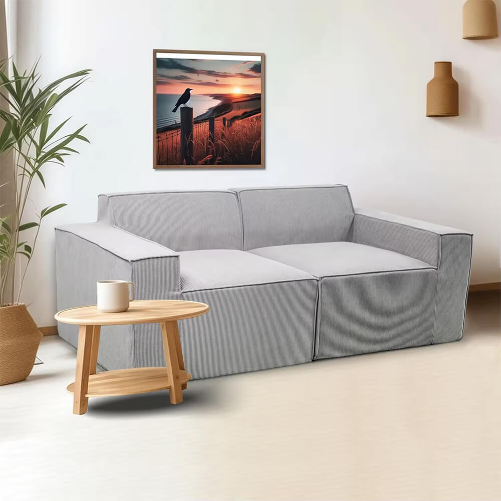 Modular Sectional Sofa Couches, 3 Seat Modular Sofa Memory Foam Sectional Couches for Living Room