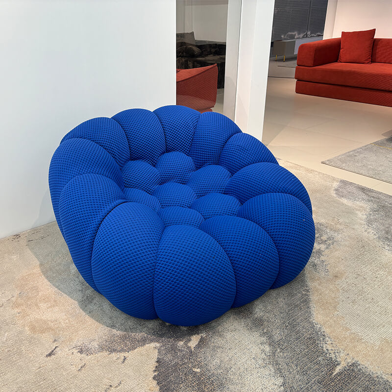 Lazy Bean Bag Chaise Lounges Upholstered Couch, Memory Sponge Stuffed Bean Bag Couch for Living Room