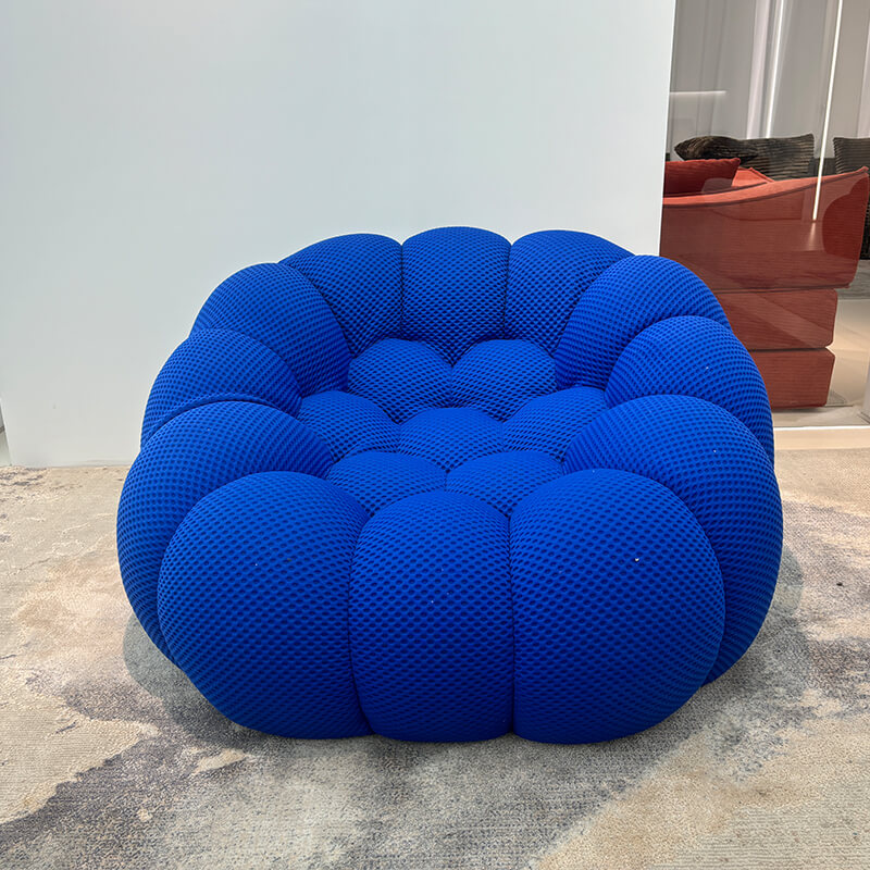 Lazy Bean Bag Chaise Lounges Upholstered Couch, Memory Sponge Stuffed Bean Bag Couch for Living Room