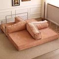 Modular Sofa Bed, Boneless Convertible Futon with Memory Foam & Corduroy Fabric