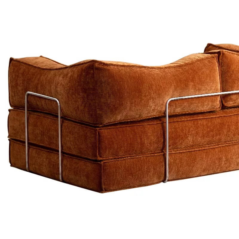 Modular Sofa Bed, Boneless Convertible Futon with Memory Foam & Corduroy Fabric