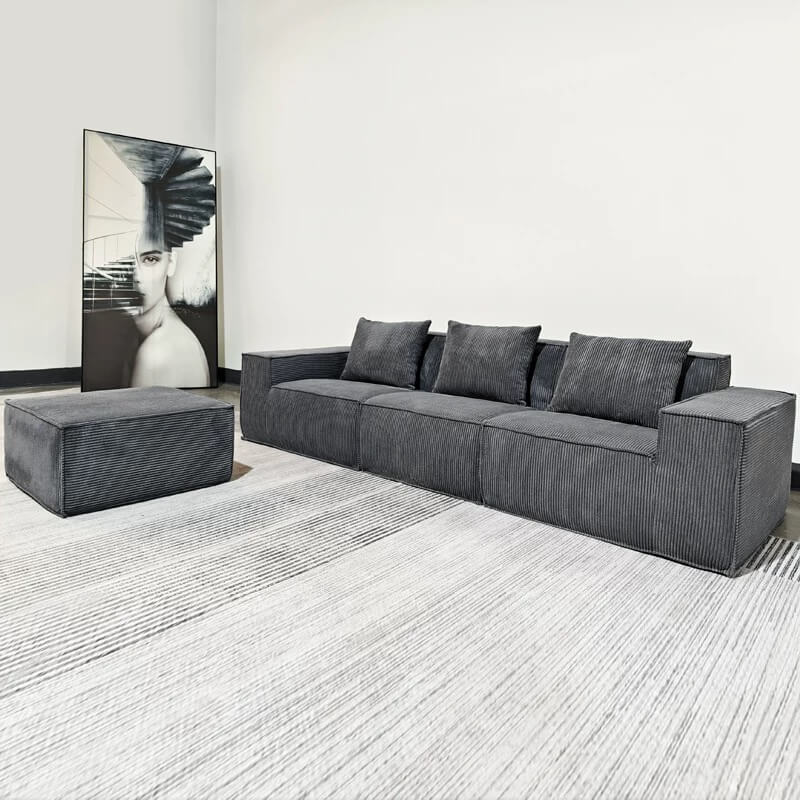 Modular Sectional Sofa Couches, 3 Seat Modular Sofa Memory Foam Sectional Couches for Living Room