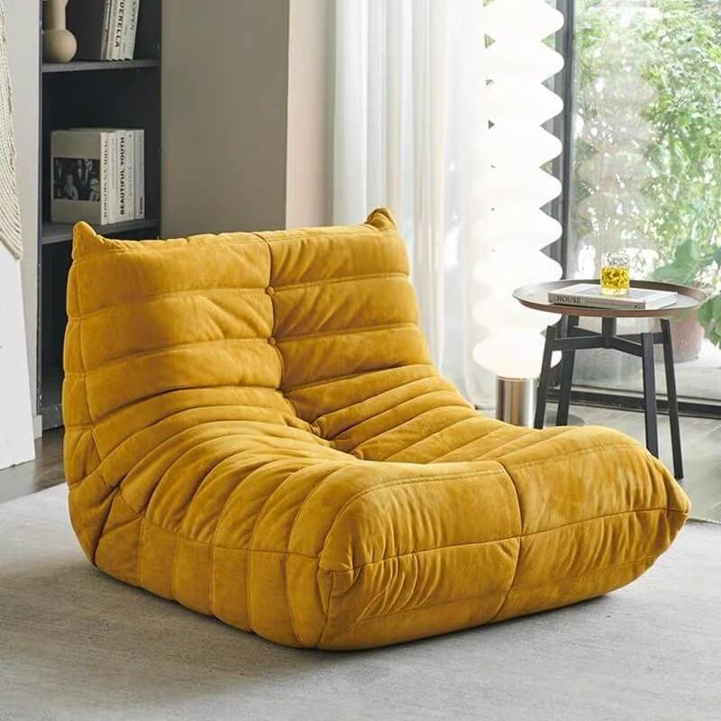 Modern Lounge Bean Bag Chair，Oversized Chaise Lounge for Living Room, No Assembly Required
