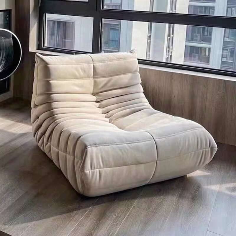 Modern Lounge Bean Bag Chair，Oversized Chaise Lounge for Living Room, No Assembly Required