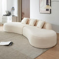 Modern Curved Sectional Sofa, Comfortable Upholstered Foam-Filled Sectional Sofa Couch